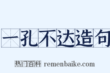 一孔不达造句是什么意思的图片